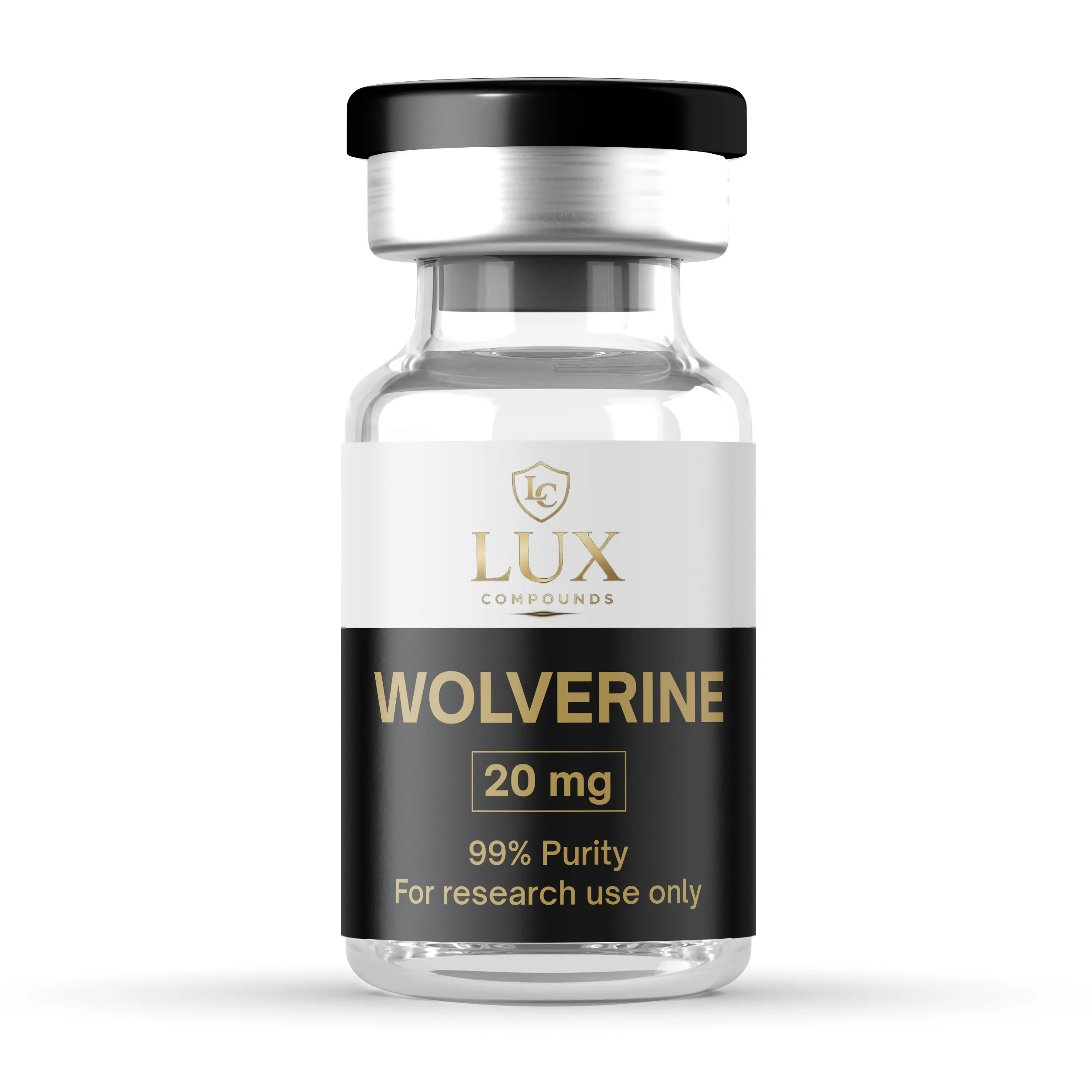 Wolverine research product vial — Lux Compounds